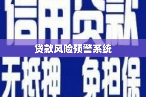 西市贷款风险预警系统