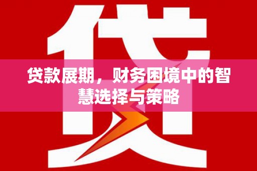 西市贷款展期，财务困境中的智慧选择与策略