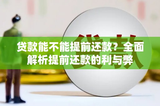 西市贷款能不能提前还款？全面解析提前还款的利与弊