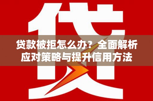 西市贷款被拒怎么办？全面解析应对策略与提升信用方法