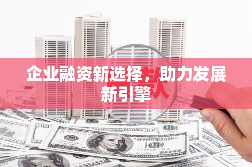 西市企业融资新选择，助力发展新引擎