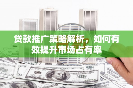 西市贷款推广策略解析，如何有效提升市场占有率