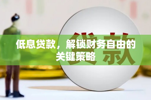 西市低息贷款，解锁财务自由的关键策略