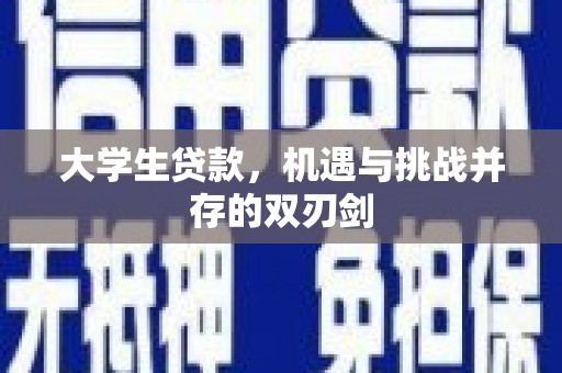 西市大学生贷款，机遇与挑战并存的双刃剑