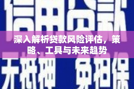 西市深入解析贷款风险评估，策略、工具与未来趋势