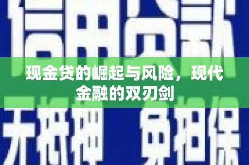 西市现金贷的崛起与风险，现代金融的双刃剑