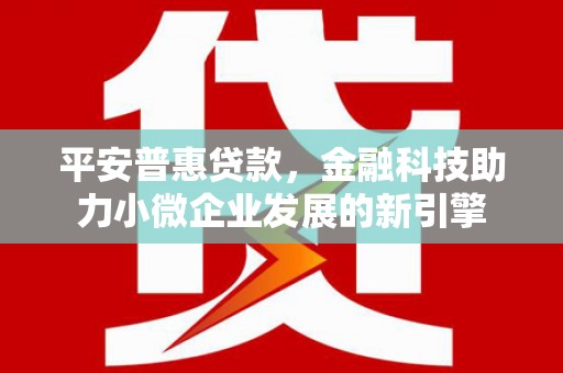 西市平安普惠贷款，金融科技助力小微企业发展的新引擎
