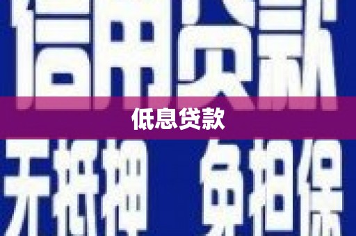 西市低息贷款