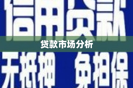 西市贷款市场分析