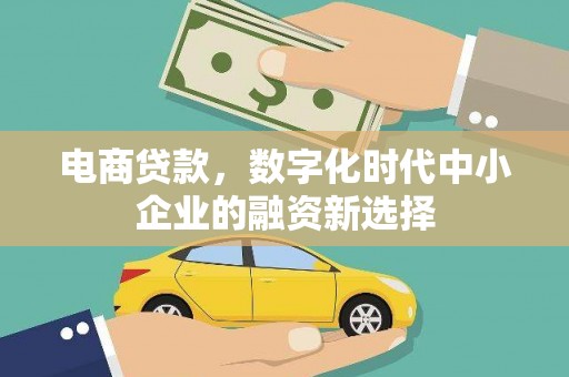 西市电商贷款，数字化时代中小企业的融资新选择