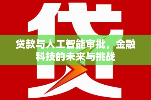 西市贷款与人工智能审批，金融科技的未来与挑战