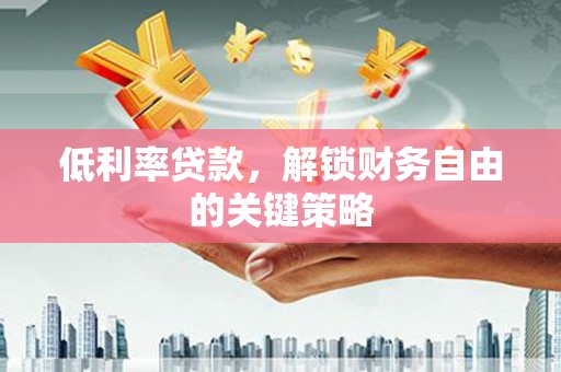 西市低利率贷款，解锁财务自由的关键策略