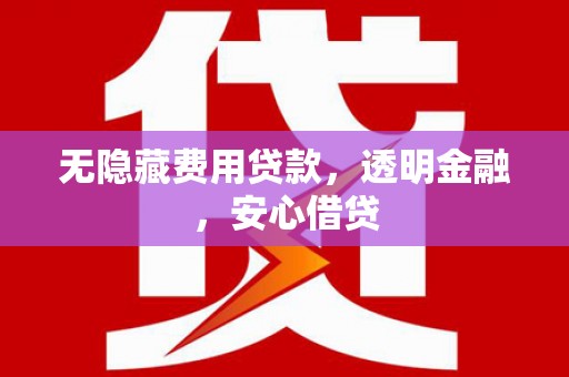 西市无隐藏费用贷款，透明金融，安心借贷