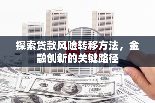 西市探索贷款风险转移方法，金融创新的关键路径