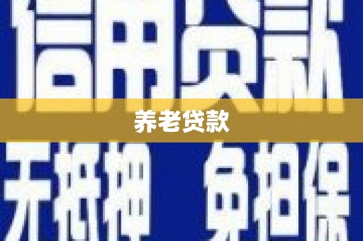 西市养老贷款