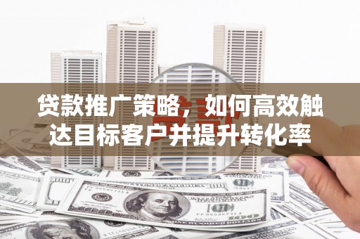 西市贷款推广策略，如何高效触达目标客户并提升转化率
