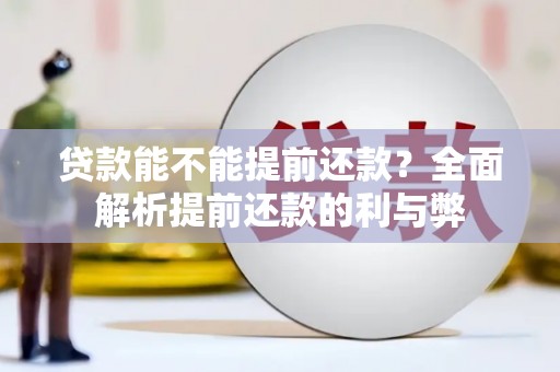 西市贷款能不能提前还款？全面解析提前还款的利与弊