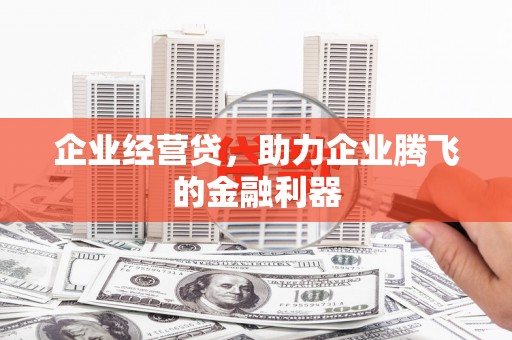 西市企业经营贷，助力企业腾飞的金融利器