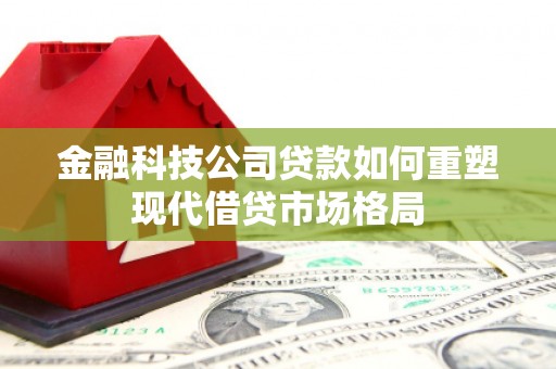 西市金融科技公司贷款如何重塑现代借贷市场格局