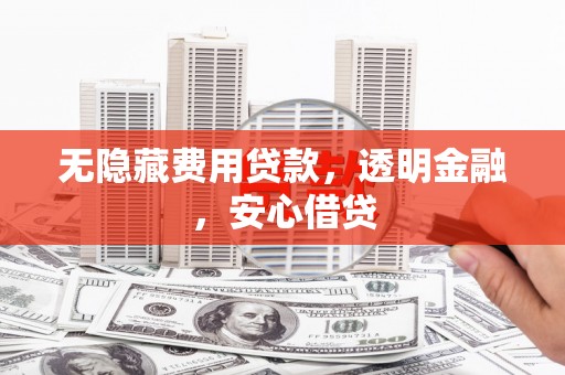西市无隐藏费用贷款，透明金融，安心借贷