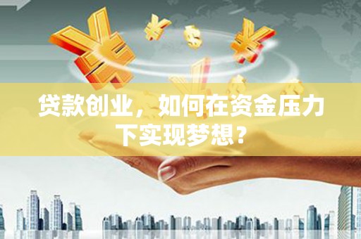 西市贷款创业，如何在资金压力下实现梦想？