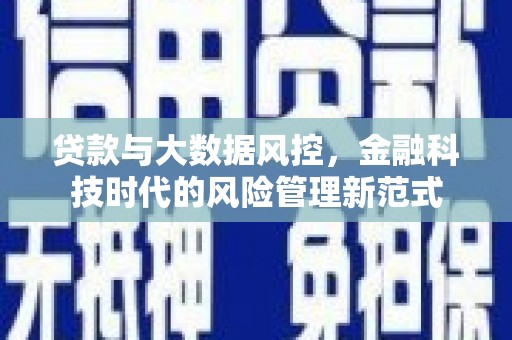 西市贷款与大数据风控，金融科技时代的风险管理新范式
