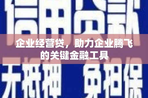 西市企业经营贷，助力企业腾飞的关键金融工具