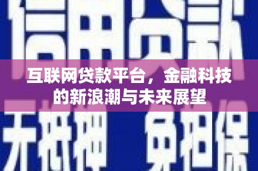 西市互联网贷款平台，金融科技的新浪潮与未来展望