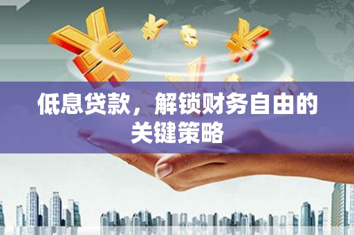 西市低息贷款，解锁财务自由的关键策略