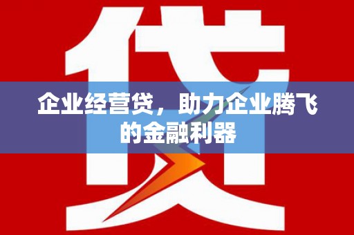 西市企业经营贷，助力企业腾飞的金融利器
