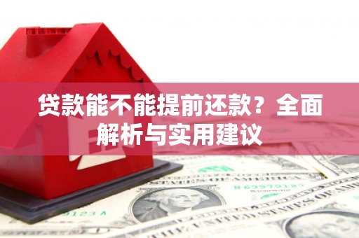 西市贷款能不能提前还款？全面解析与实用建议