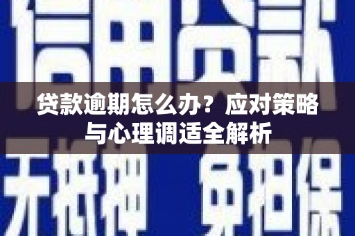 西市贷款逾期怎么办？应对策略与心理调适全解析