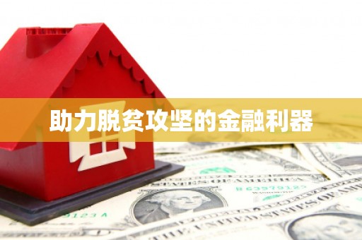 西市助力脱贫攻坚的金融利器