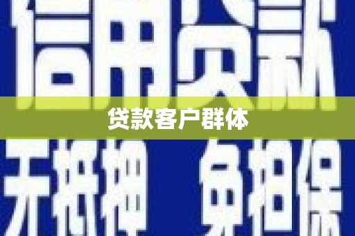 西市贷款客户群体