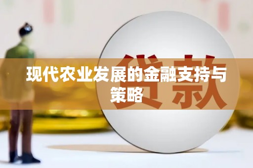 西市现代农业发展的金融支持与策略