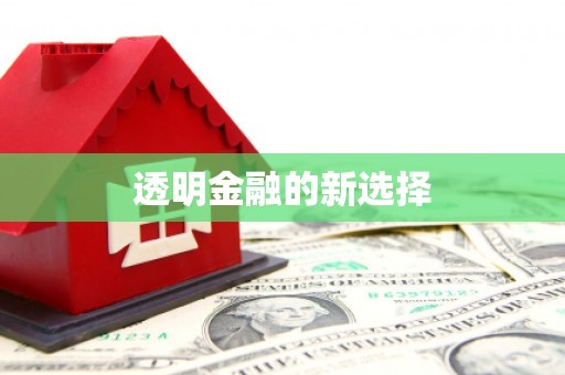 西市透明金融的新选择