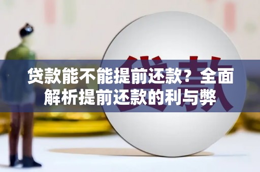 西市贷款能不能提前还款？全面解析提前还款的利与弊